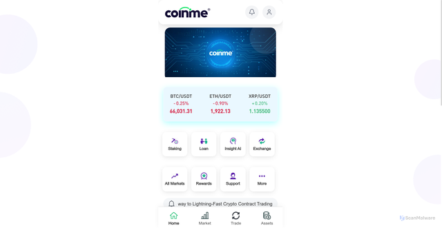 Security scan screenshot of http://www.coinmeyield.net/