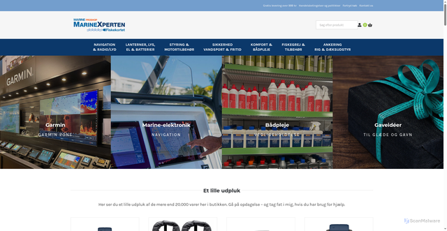 Security scan screenshot of https://marinexperten.dk