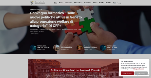 Security scan screenshot of https://consulentidellavoro.venezia.it/