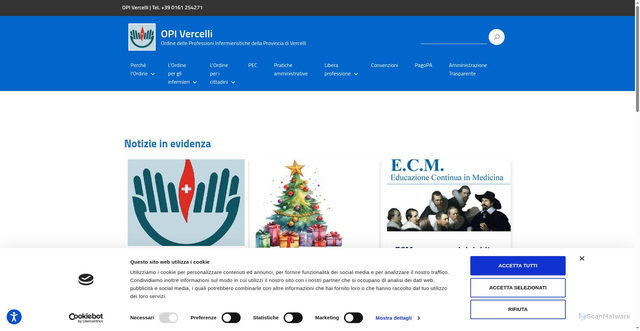Security scan screenshot of https://opi.vercelli.it/