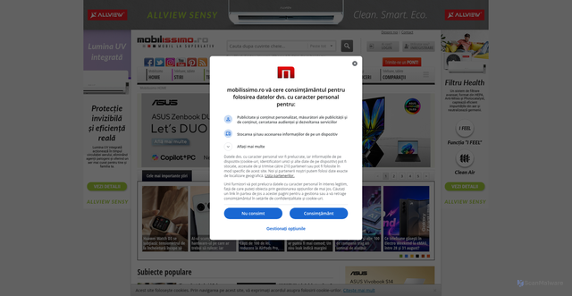 Security scan screenshot of https://mobilissimo.ro