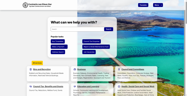 Security scan screenshot of https://www.cne-siar.gov.uk/