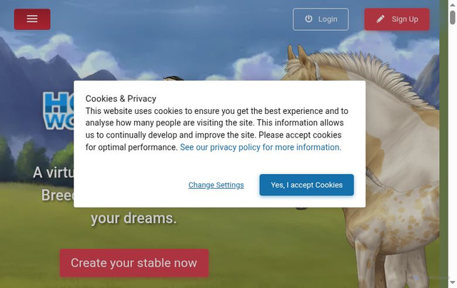 Security scan screenshot of https://www.horseworldonline.net/