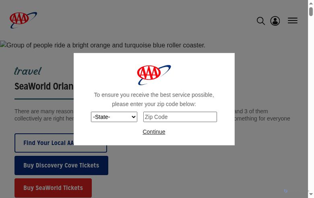 Security scan screenshot of https://www.acg.aaa.com/travel/activities/seaworld-orlando.html