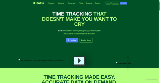 Security scan screenshot of https://early.app