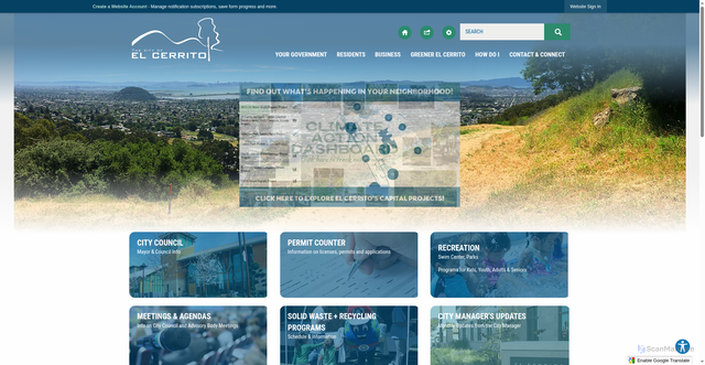 Security scan screenshot of https://elcerrito.gov/