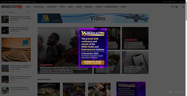 Security scan screenshot of https://www.broadcastprome.com