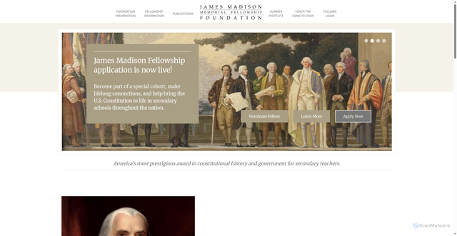 Security scan screenshot of https://www.jamesmadison.gov/