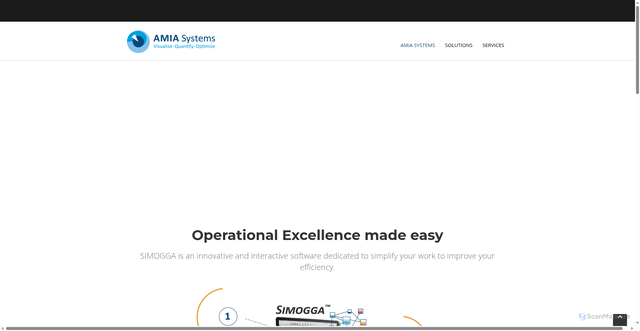 Security scan screenshot of https://amia-systems.com