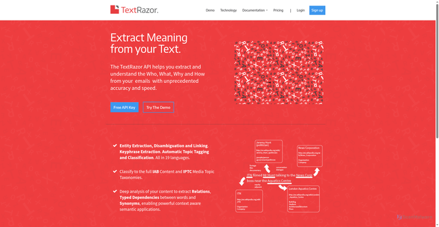 Security scan screenshot of https://www.textrazor.com/