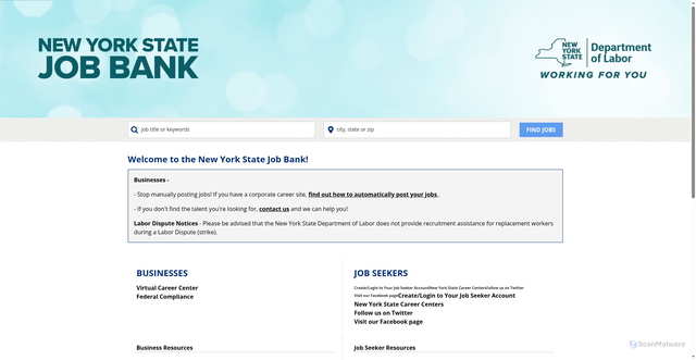 Security scan screenshot of https://myjobsny.usnlx.com/