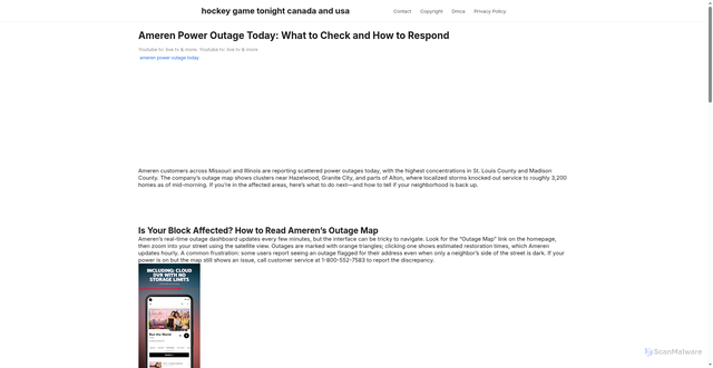 Security scan screenshot of https://pikselfocusspot-dp234mve1d88.edgeone.app/ameren-power-outage-today.html