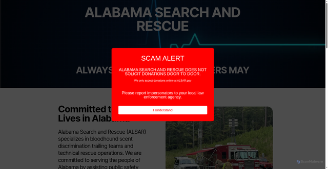 Security scan screenshot of https://alsar.gov/