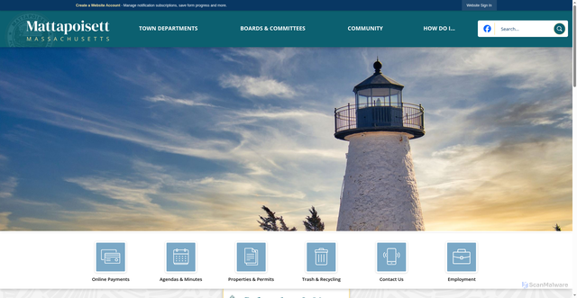 Security scan screenshot of https://mattapoisett.gov/