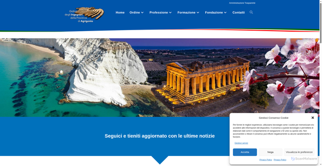 Security scan screenshot of www.ordineingegneriagrigento.it