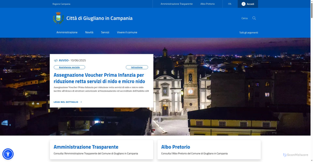 Security scan screenshot of https://www.comune.giugliano.na.it/