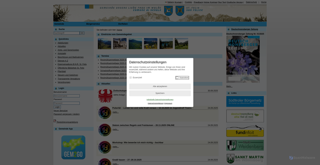 Security scan screenshot of https://www.ulfraufelix.eu/system/web/default.aspx