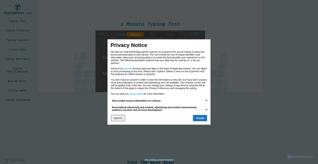 Security scan screenshot of https://typingtest-41erq9btrr.edgeone.dev/