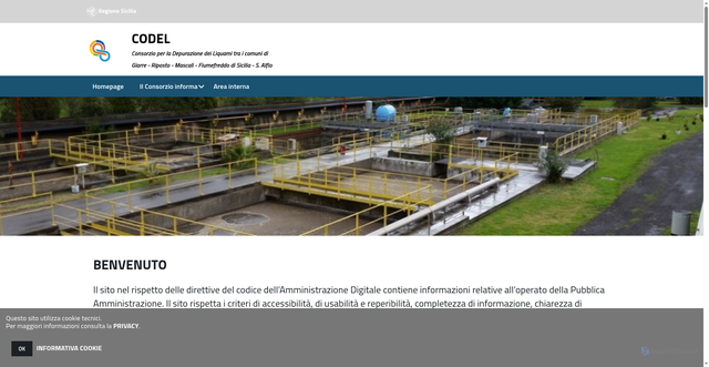 Security scan screenshot of http://consorzioservizidepurazioneliquami.it/