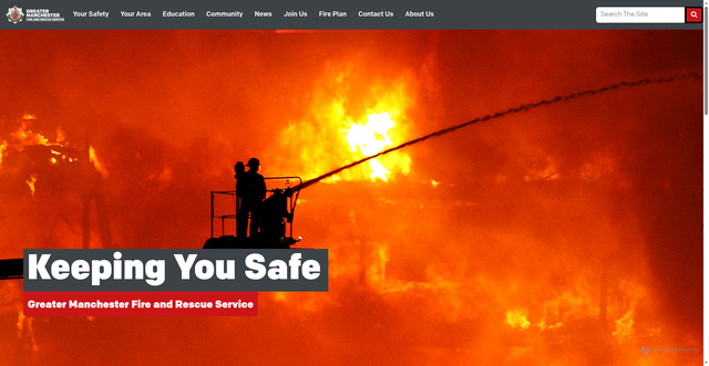 Security scan screenshot of https://www.manchesterfire.gov.uk/