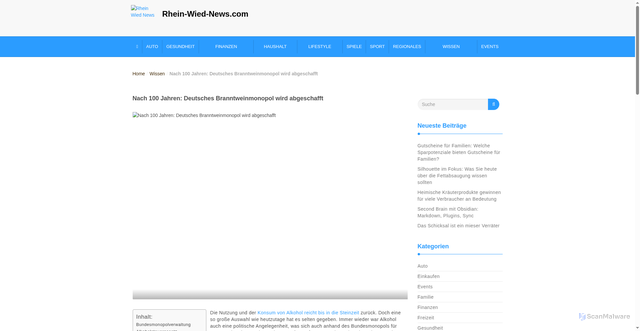 Security scan screenshot of https://www.rhein-wied-news.com/bfb-bund-abgeschafft/