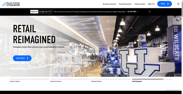 Security scan screenshot of https://www.bncollege.com/