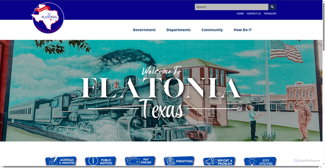 Security scan screenshot of https://www.flatoniatx.gov/