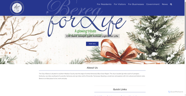 Security scan screenshot of https://bereaky.gov/