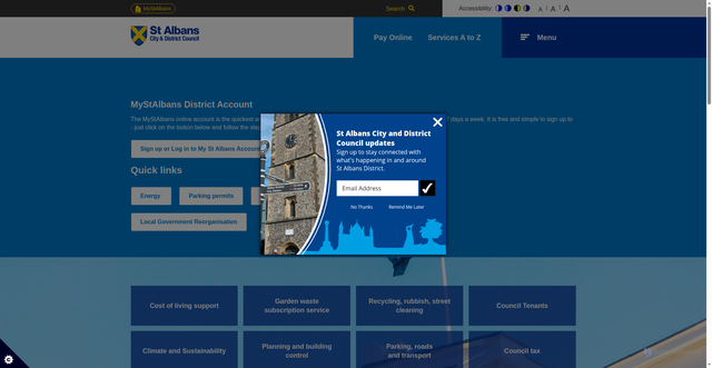 Security scan screenshot of https://www.stalbans.gov.uk/