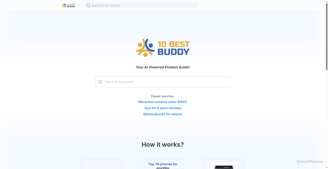 Security scan screenshot of https://10bestbuddy.com
