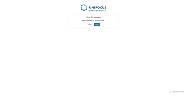Security scan screenshot of rmsdata15.unifocus.com