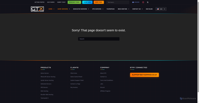Security scan screenshot of https://www.gtxgaming.co.uk/wardogs-server-hosting/?lang=en-us