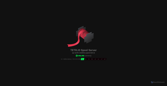 Security scan screenshot of https://ap-north-mishima.spool.tetr.io