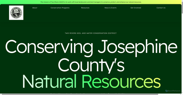Security scan screenshot of https://tworiversswcd.gov/