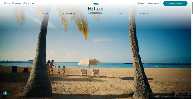 Security scan screenshot of https://hiltonhawaiianvillage.com/