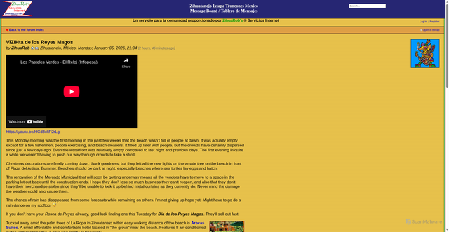Security scan screenshot of https://www.zihuatanejo.net/tablero/index.php?id=178218