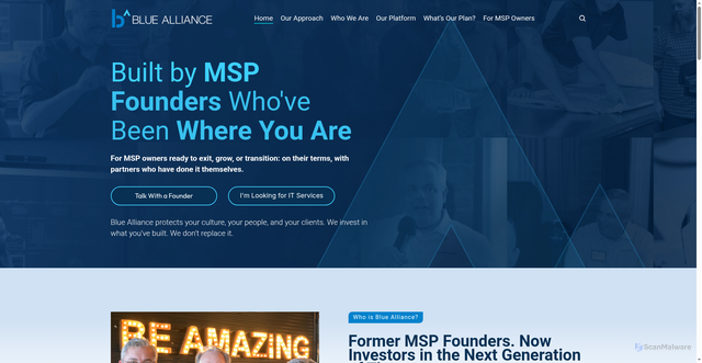 Security scan screenshot of https://bluealliance.com