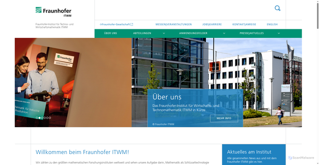 Security scan screenshot of https://www.itwm.fraunhofer.de/