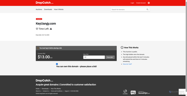 Security scan screenshot of https://keyuangy.com/