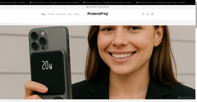 Security scan screenshot of https://phonepro.se