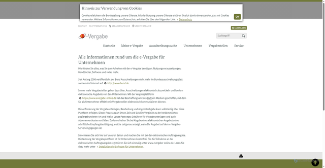 Security scan screenshot of https://www.evergabe-online.info/e-Vergabe/DE/Home/homepage_node.html
