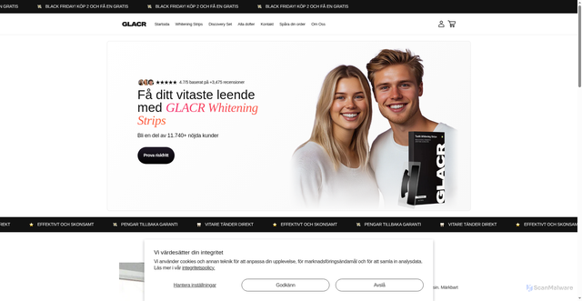 Security scan screenshot of https://d8dbcf-7b.myshopify.com/