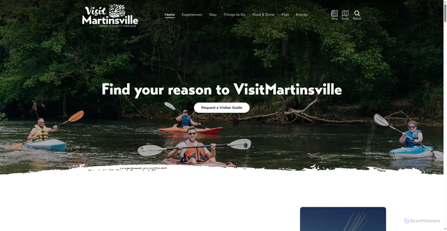 Security scan screenshot of https://www.visitmartinsville.com/