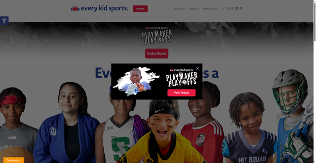 Security scan screenshot of https://everykidsports.org/