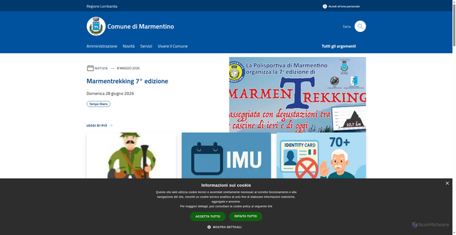 Security scan screenshot of https://www.comune.marmentino.bs.it