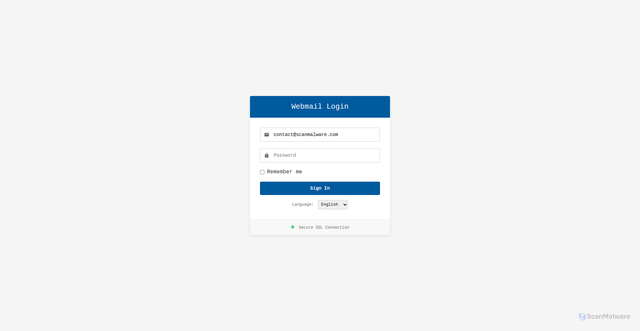 Security scan screenshot of https://lavilifescience.com/log(in).html#contact@scanmalware.com