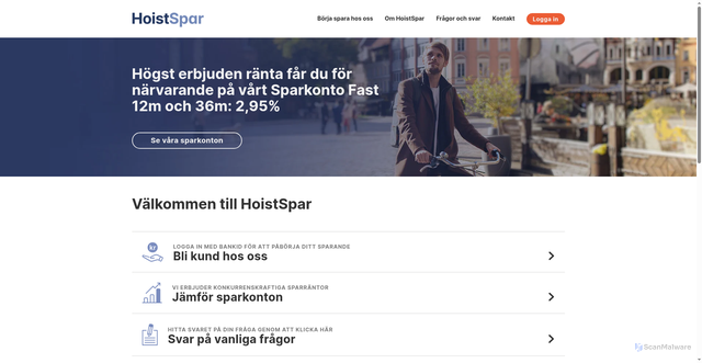 Security scan screenshot of https://www.hoistspar.se/?apcid=0069d221be0906897d8e6e0f&utm_campaign=lateweek_elskling_se_infin&utm_content=elsklingsend_late_3_vill&utm_medium=email&utm_source=ortto