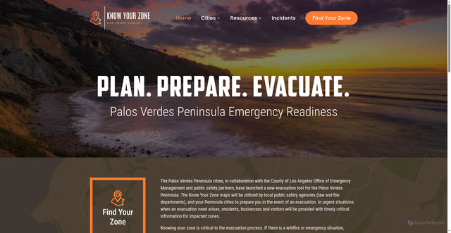 Security scan screenshot of https://www.pvpready.gov/