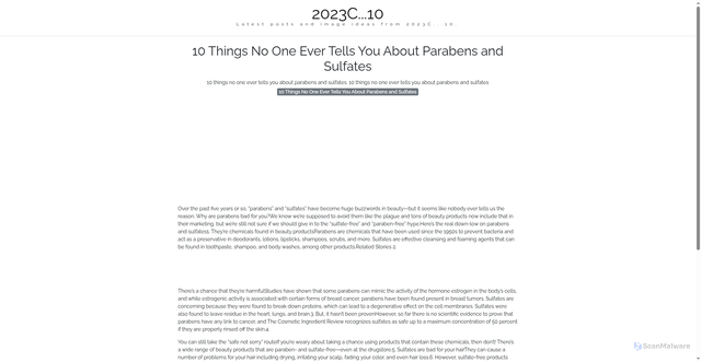 Security scan screenshot of https://cakrawalapixellab-dpet3uwhks0r.edgeone.app/10-things-no-one-ever-tells-you-about-parabens-and-sulfates.html