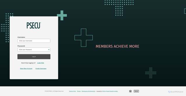 Security scan screenshot of https://digital.psecu.com